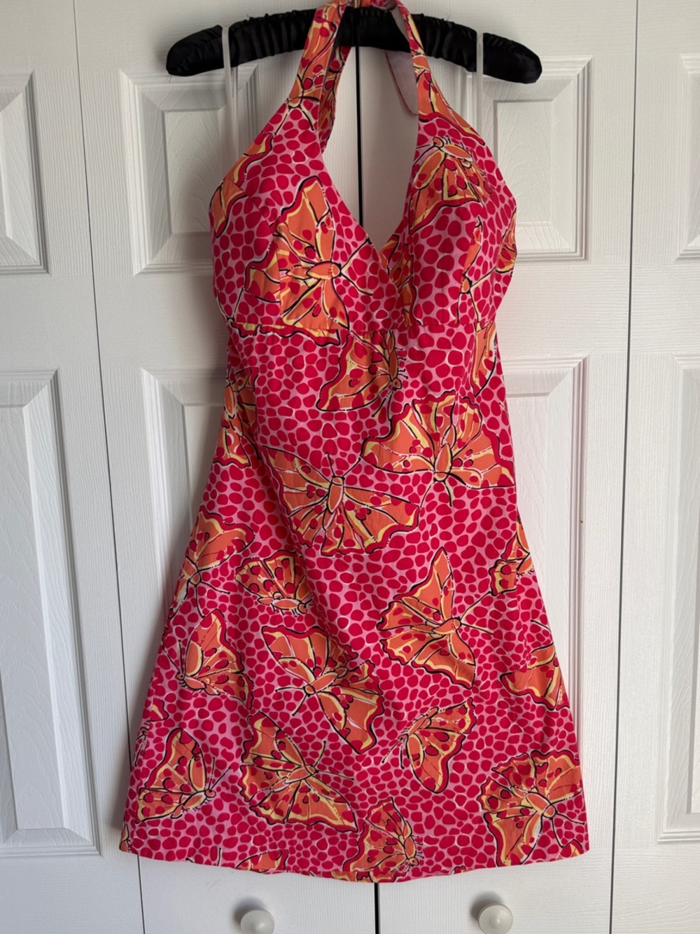Lilly Pulitzer Pink and Orange Halter  Dress